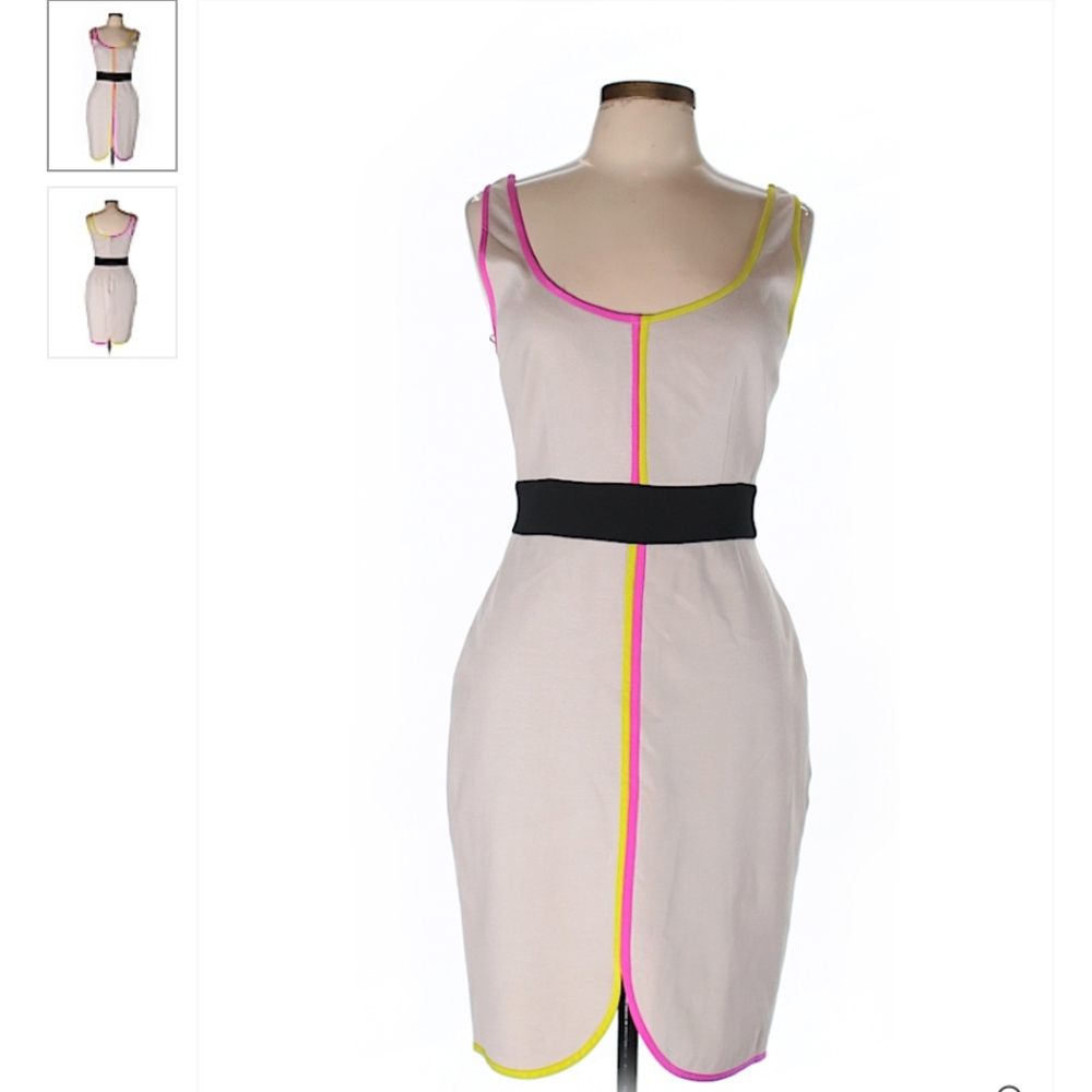 Trina Turk Tan Scoop Dress with Tulip Hem